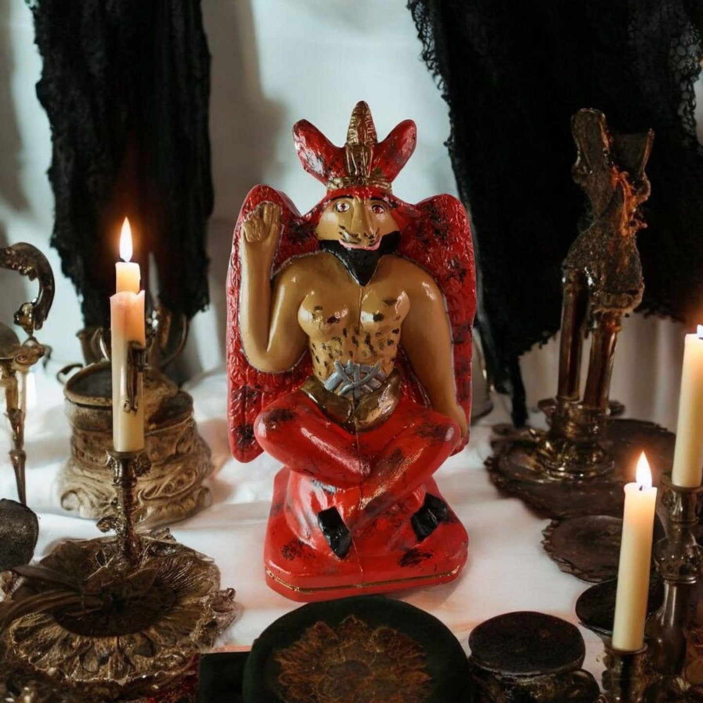 Exú Beelzebub Gipsfigur, Candomble, Kimbisa, Umbanda