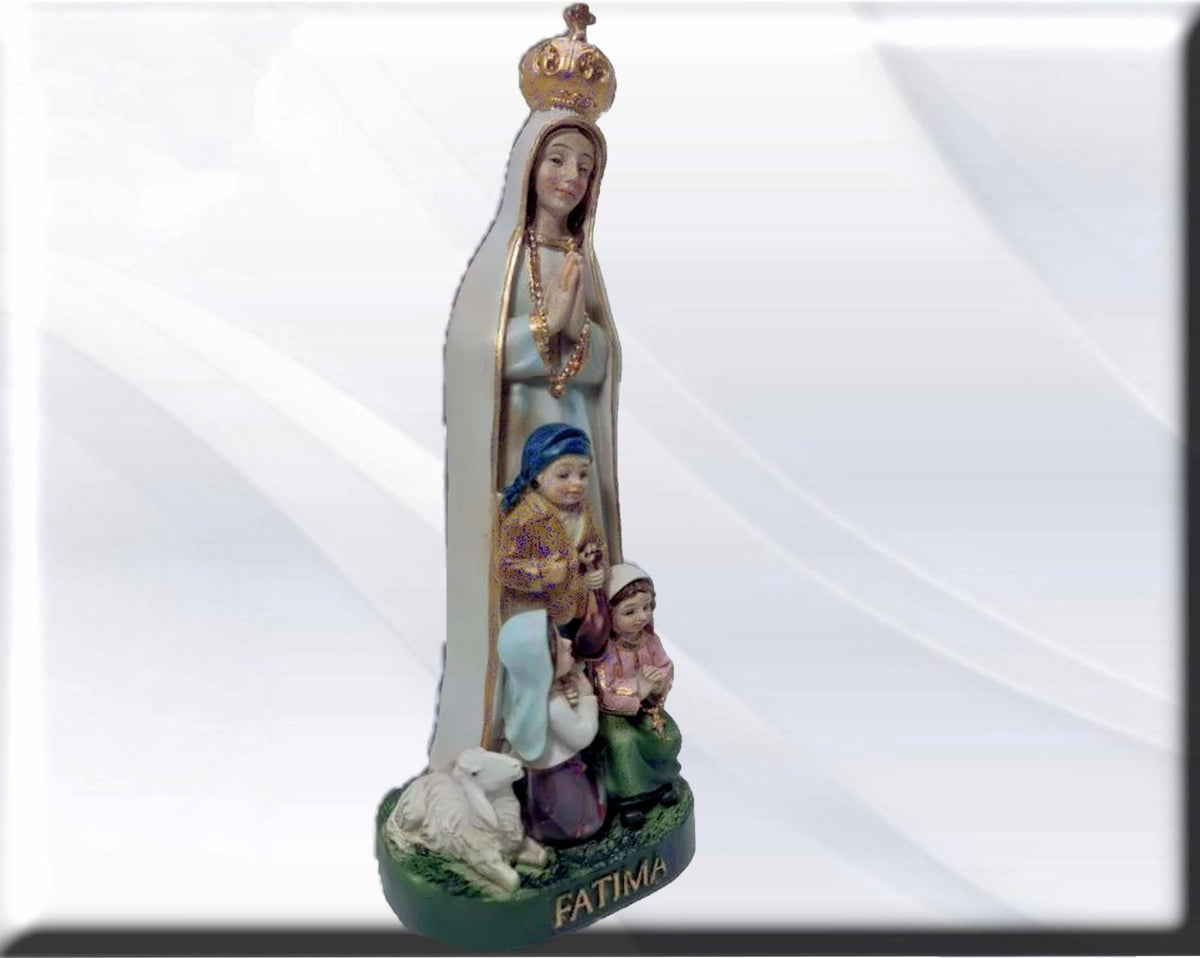 Nuestra señora de Fátima con pastores . Catholic Saints and Virgins, Religious products,