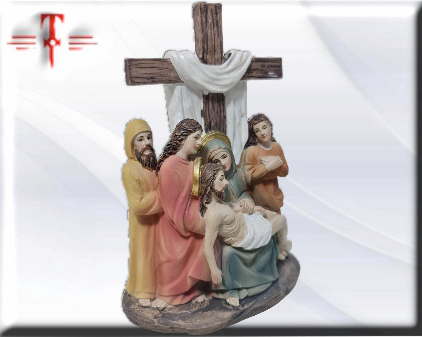 Die Kreuzabnahme. Katholische Heilige und Jungfrauen, religiöse Produkte