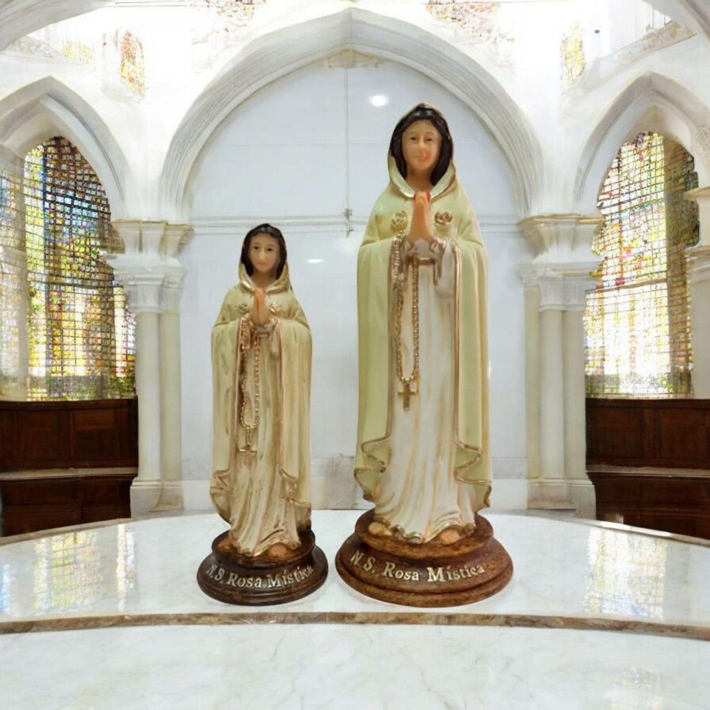 Estatua religiosa Rosa Mística  , virgenes y santos catolicos