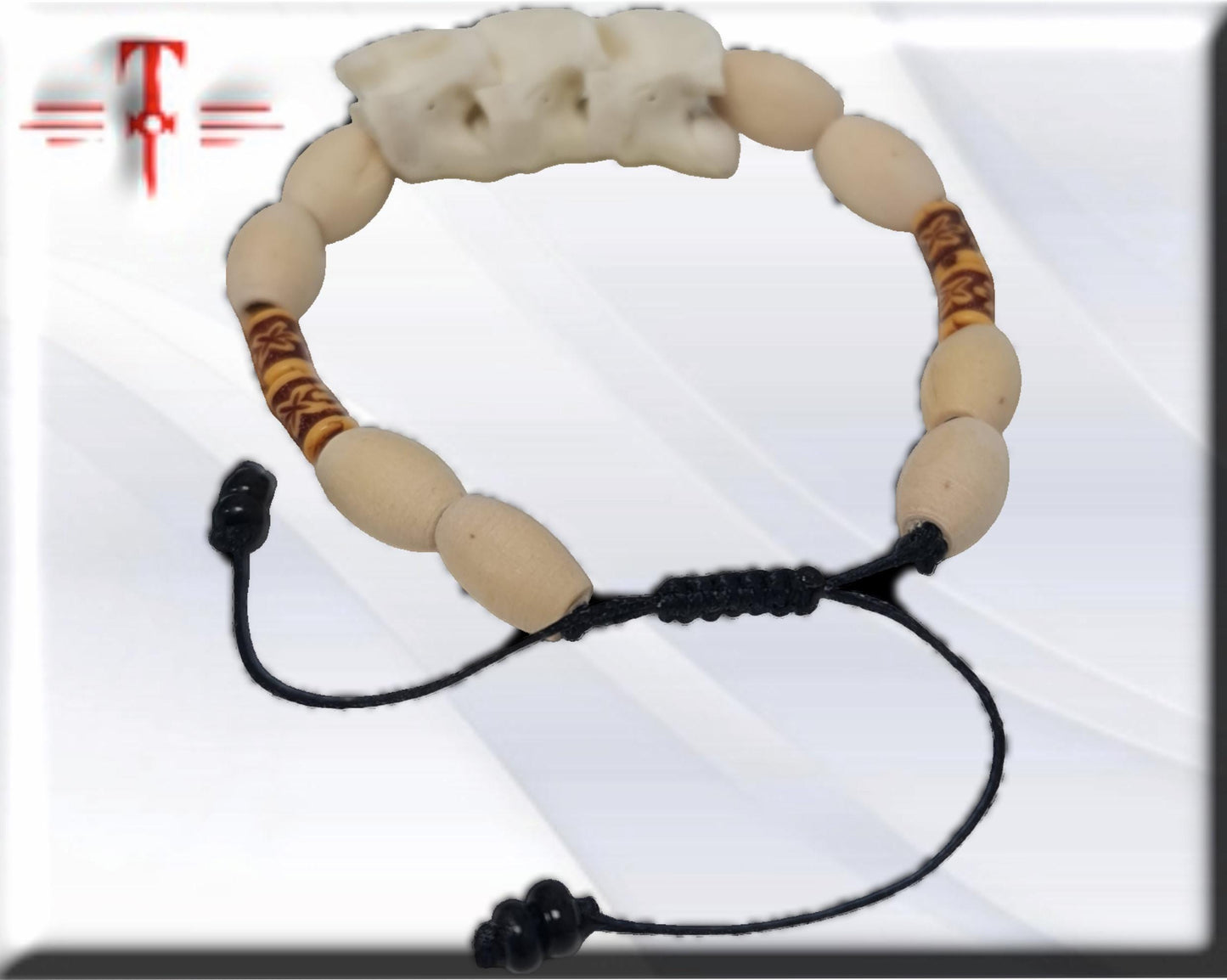 Afrikanisches Schlangenknochenarmband, Schutz, Glück, Vodou Fon Geheimnisse
