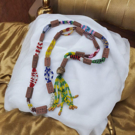 Halskette aus Ogbe Yono Acana-Holz – Babalawo – Santeria Palo Mayombe