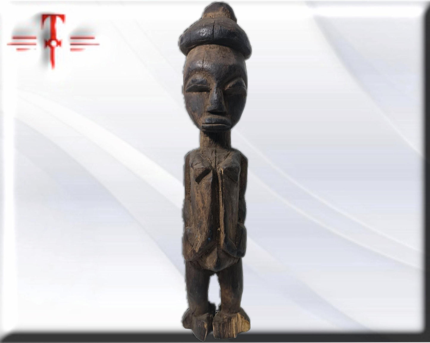 Antigua estatua Africana   , arte Africano , Vintage , hecho a mano