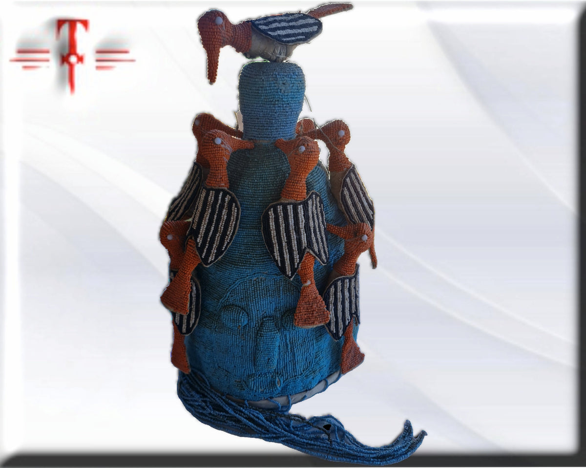 Helm von König Ogboni, Yoruba-Kunstgalerie, Antike, afrikanisches Kunsthandwerk