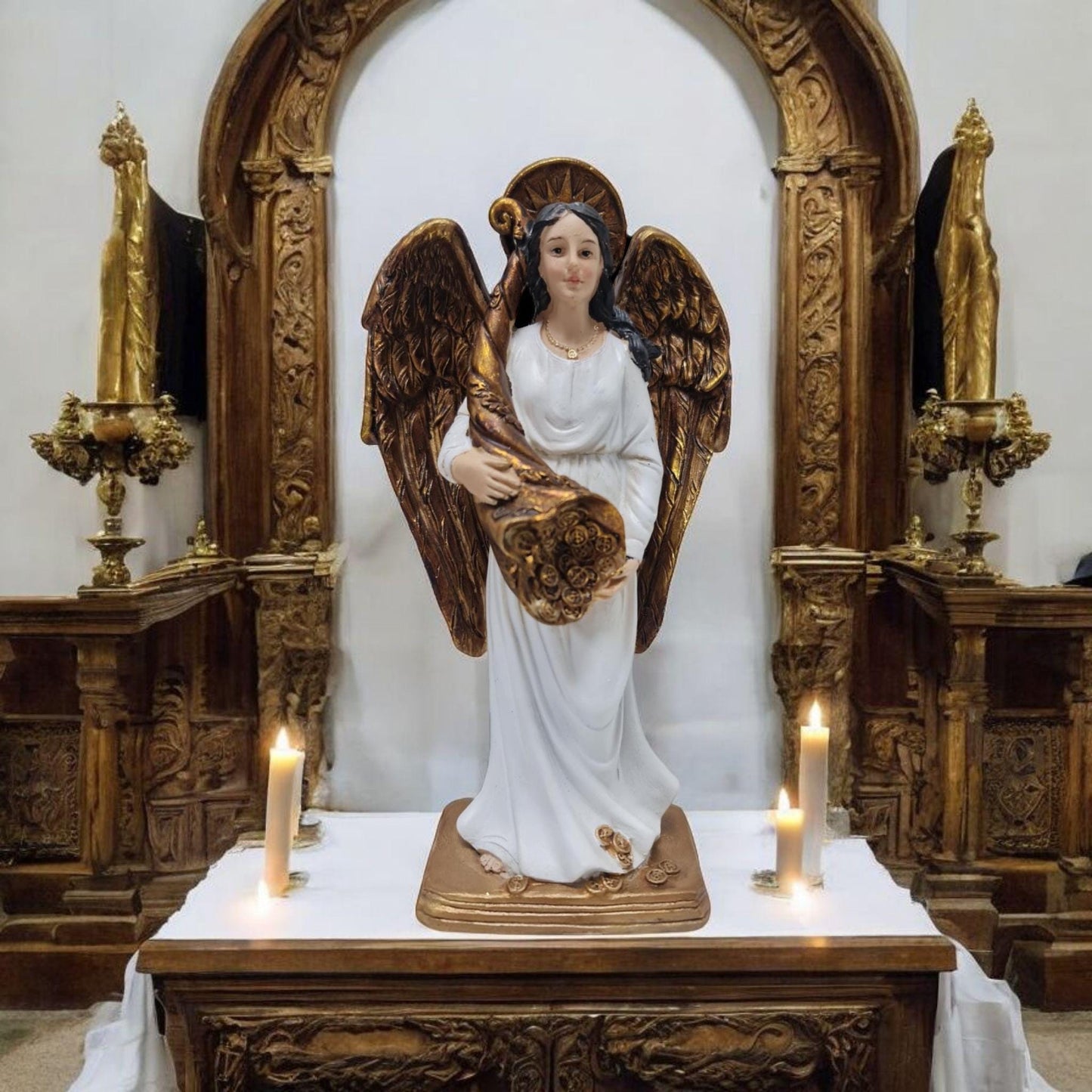 Engelgöttin des Glücks und des Überflusses, katholische Heilige und Jungfrauen, religiöse Produkte