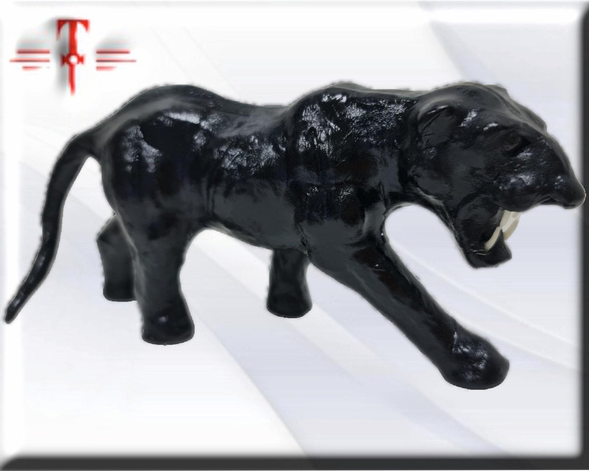 Lederleopard, Tier-Wohndekor - handgefertigtes Produkt