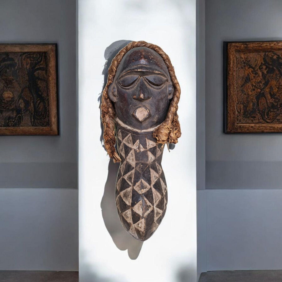 Igbo-Maske, Nigeria, Afrikanisches Kunsthandwerk, Afrikanische Kunstgalerie, Antiquitäten