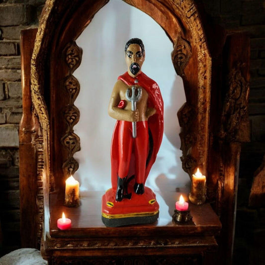 Gipsfigur exu Porteira, Candomble, Kimbisa, Umbanda