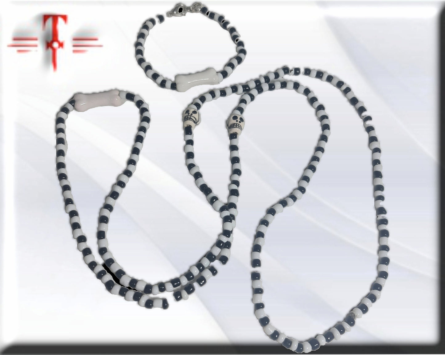 Egguns Halskette – Egungun + passendes Armband, Santeria Palo Mayombe, Voodoo