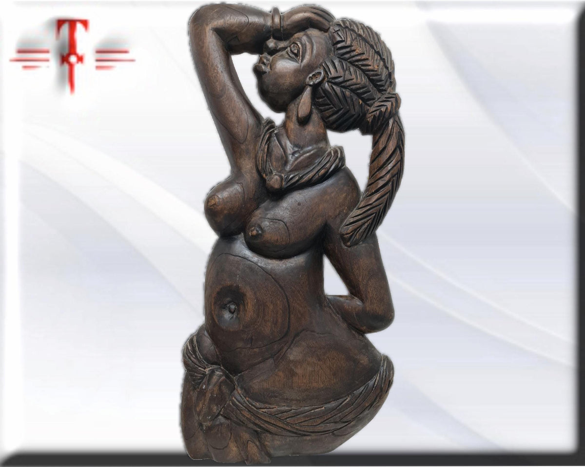Deko-Kunst Afrikanische Frau, afrikanische Kunst, Vintage, handgefertigt