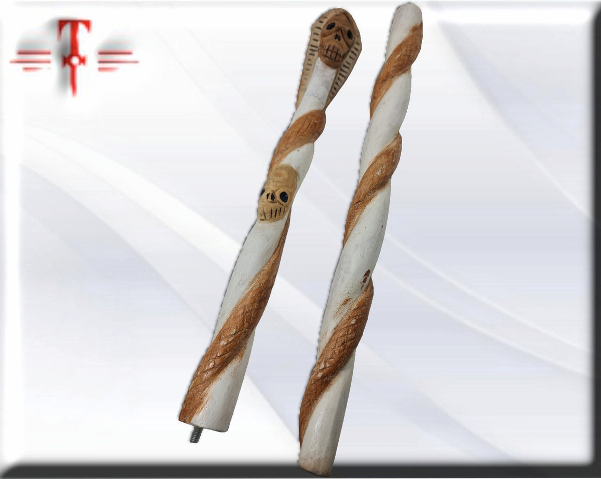 Eggun mit Stab, Schlange, Totenkopf, Santeria, Palo Mayombe, Voodoo