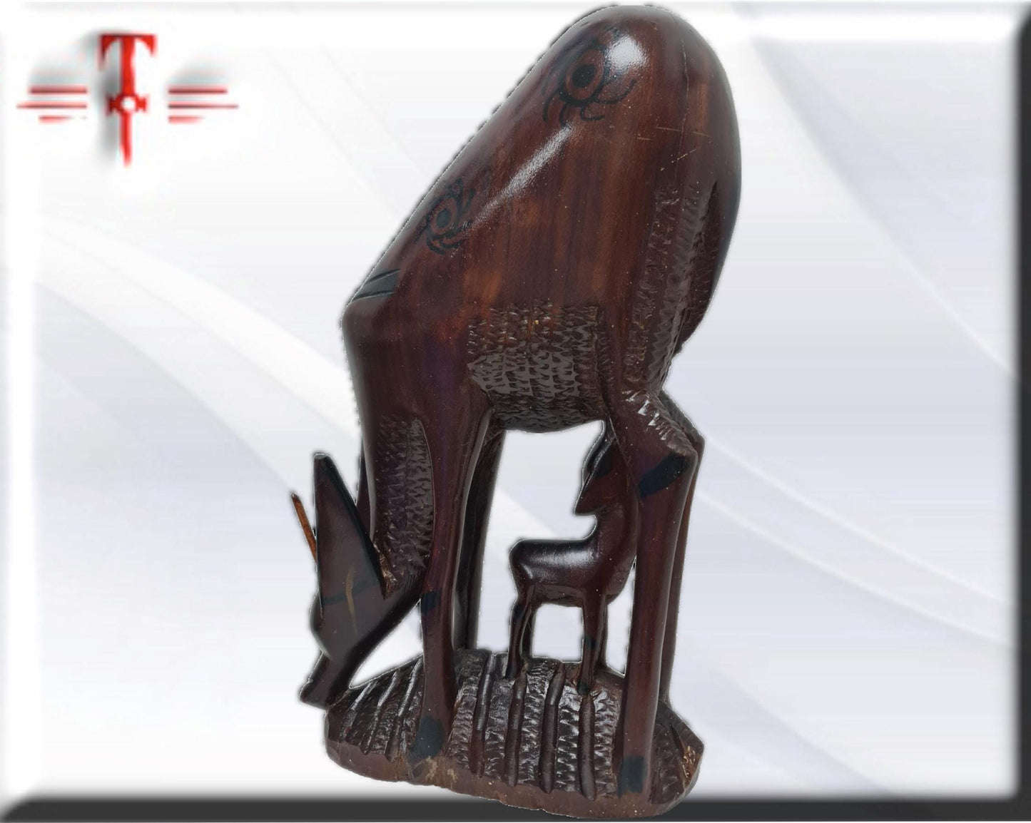 Estatua Familia Animales ciervos , Arte Africano  , Galería de arte , Antigüedad , artesanía africana