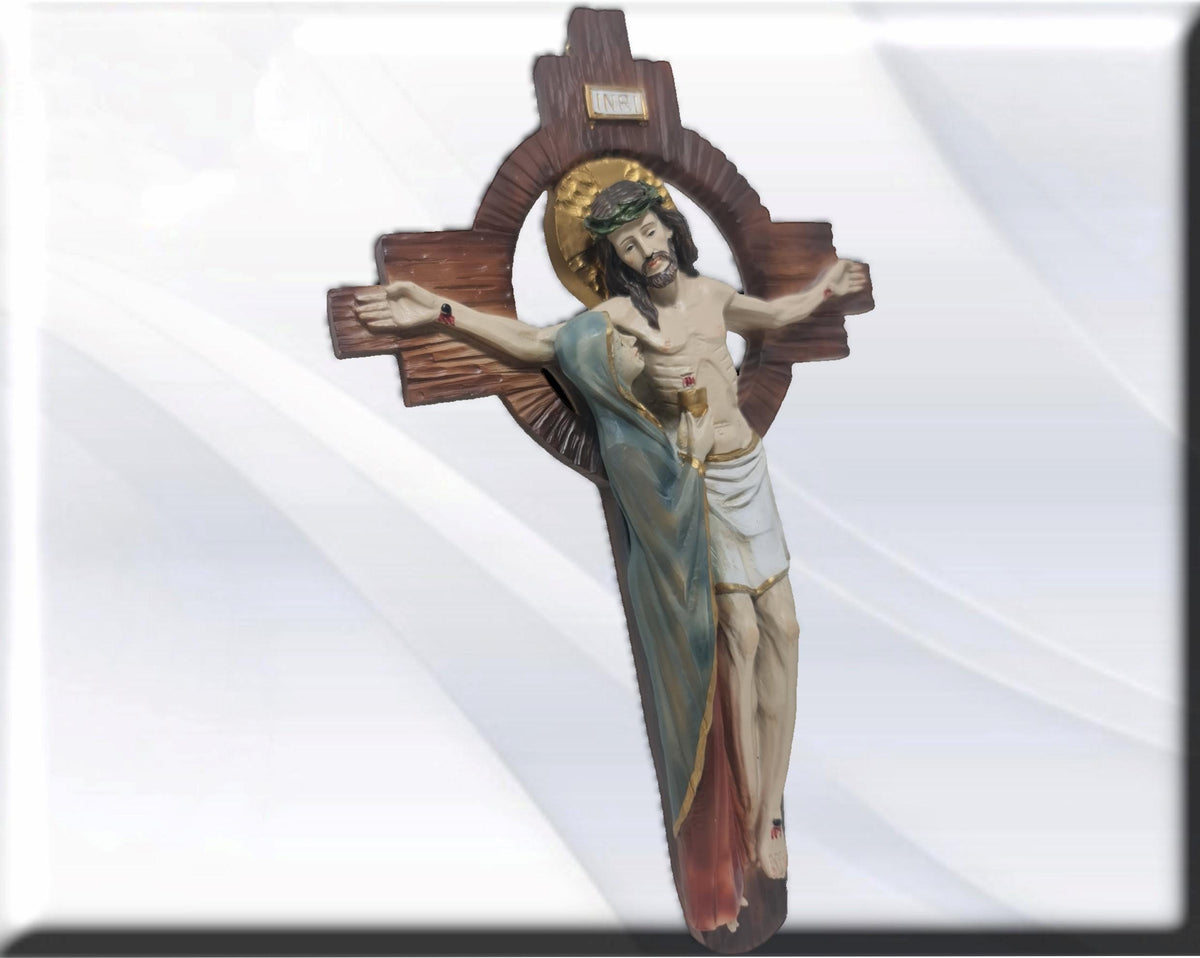 Crucifijo Cruz con Maria  . Catholic Saints and Virgins, Religious products,