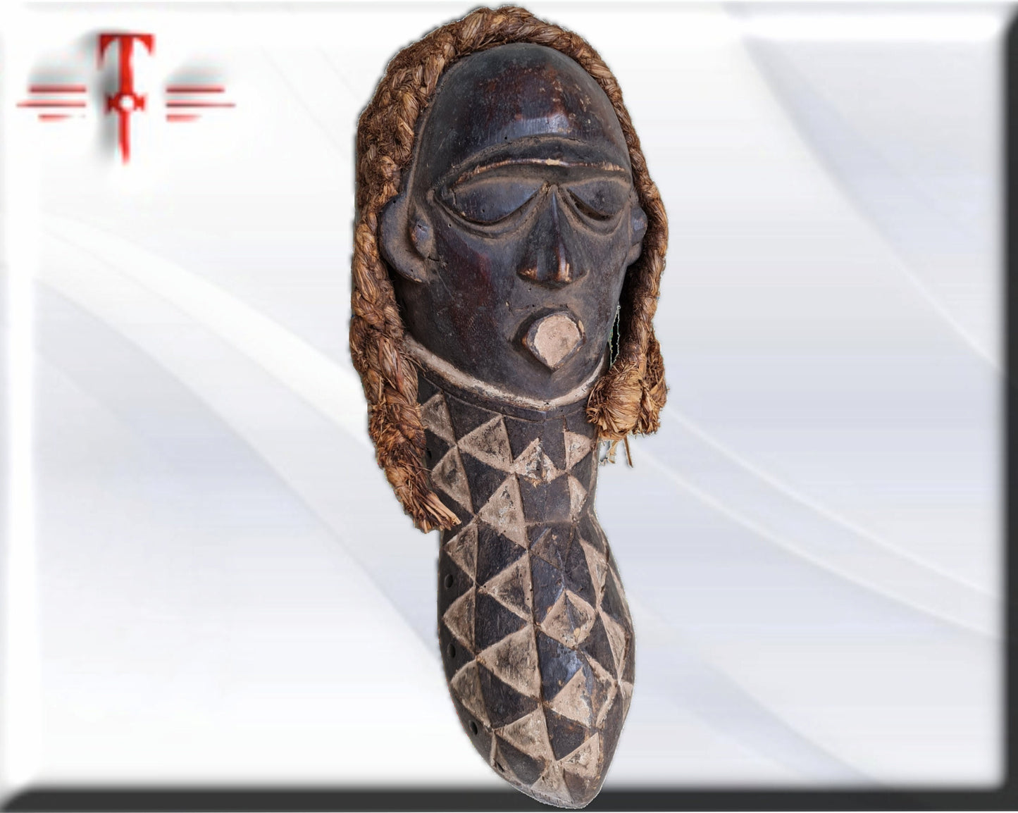 Igbo-Maske, Nigeria, Afrikanisches Kunsthandwerk, Afrikanische Kunstgalerie, Antiquitäten