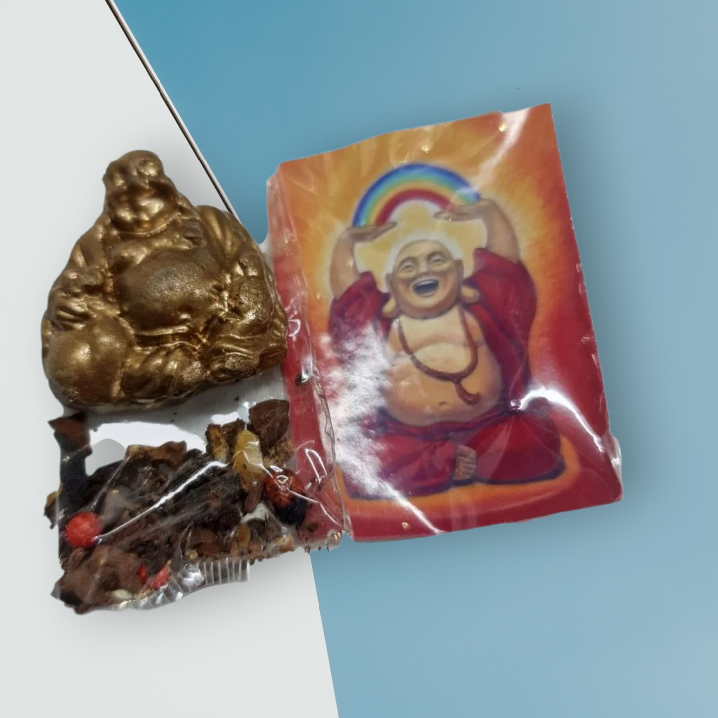 Amuleto metal Buda