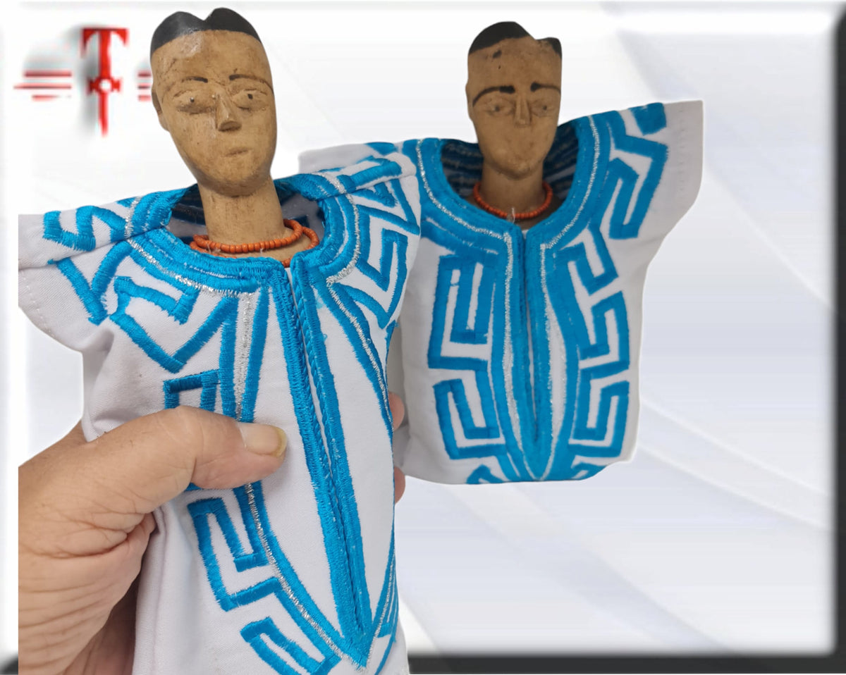 Venavi, Ibeji, Zwillingsskulptur aus Holz, ursprünglich aus Afrika (Benin) Zwillinge