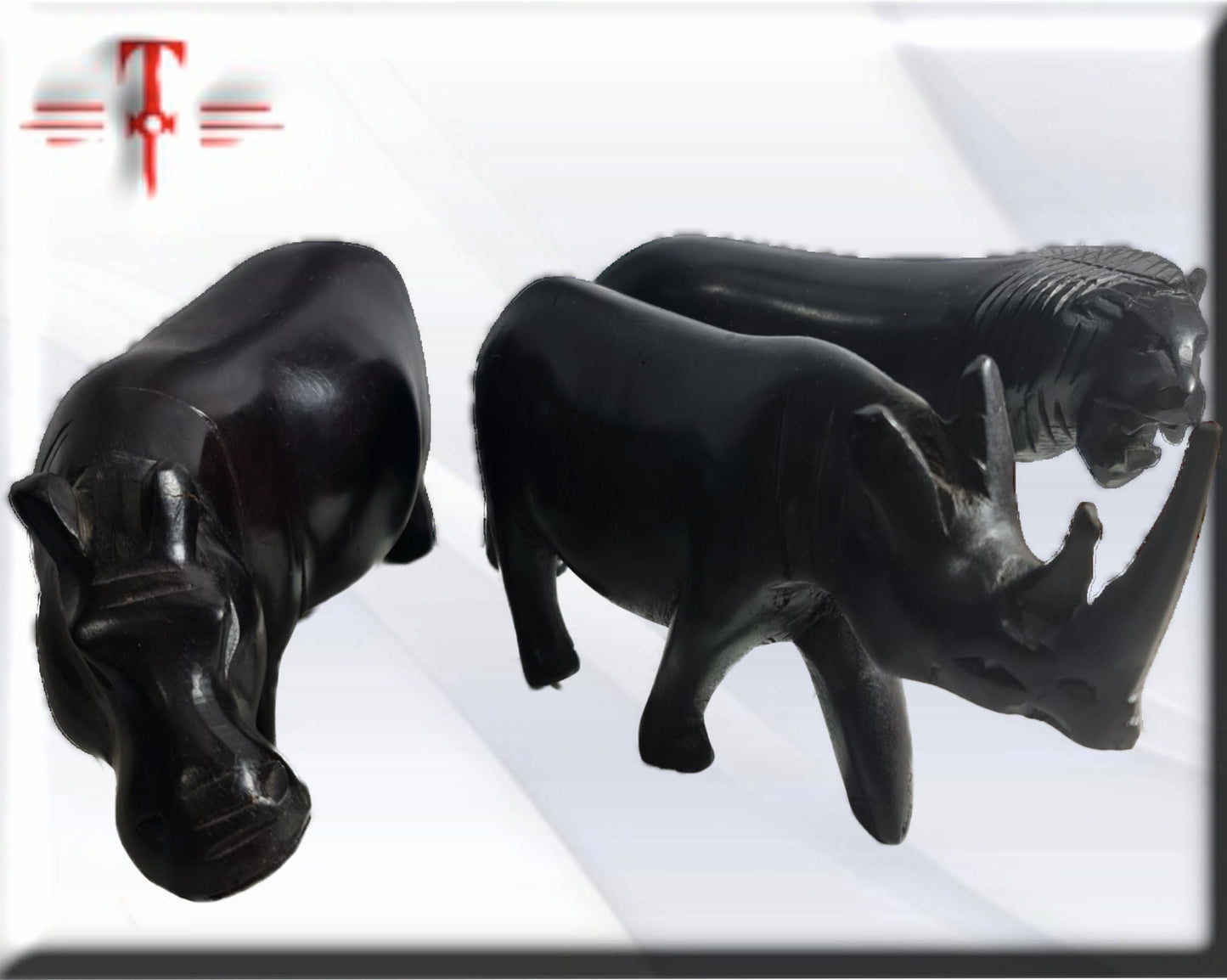 Escultura animales africanos maderas nobles  , arte tribal africano hecho a mano