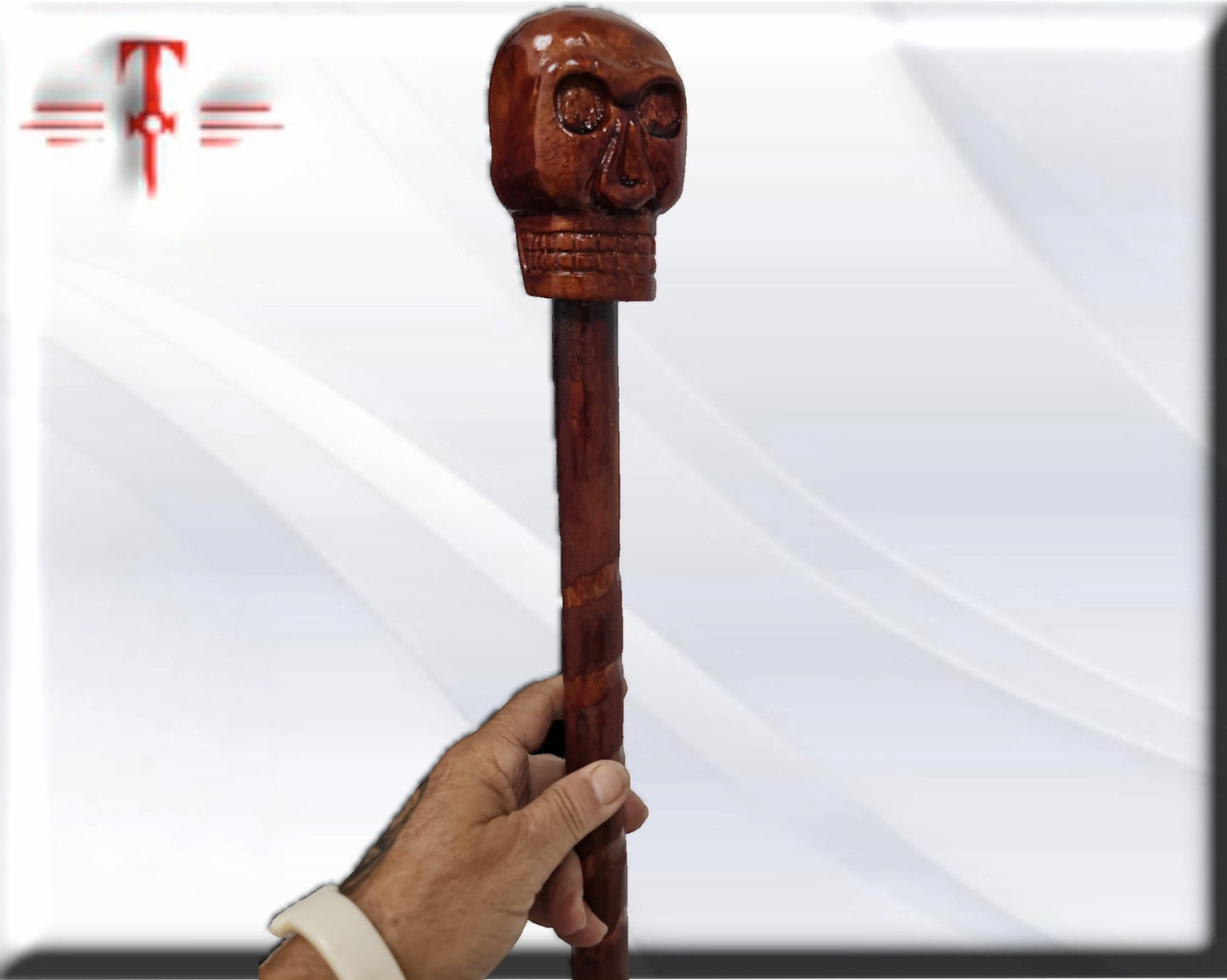 Eggun trägt Stab mit Totenkopf, Santeria, Palo Mayombe, Voodoo