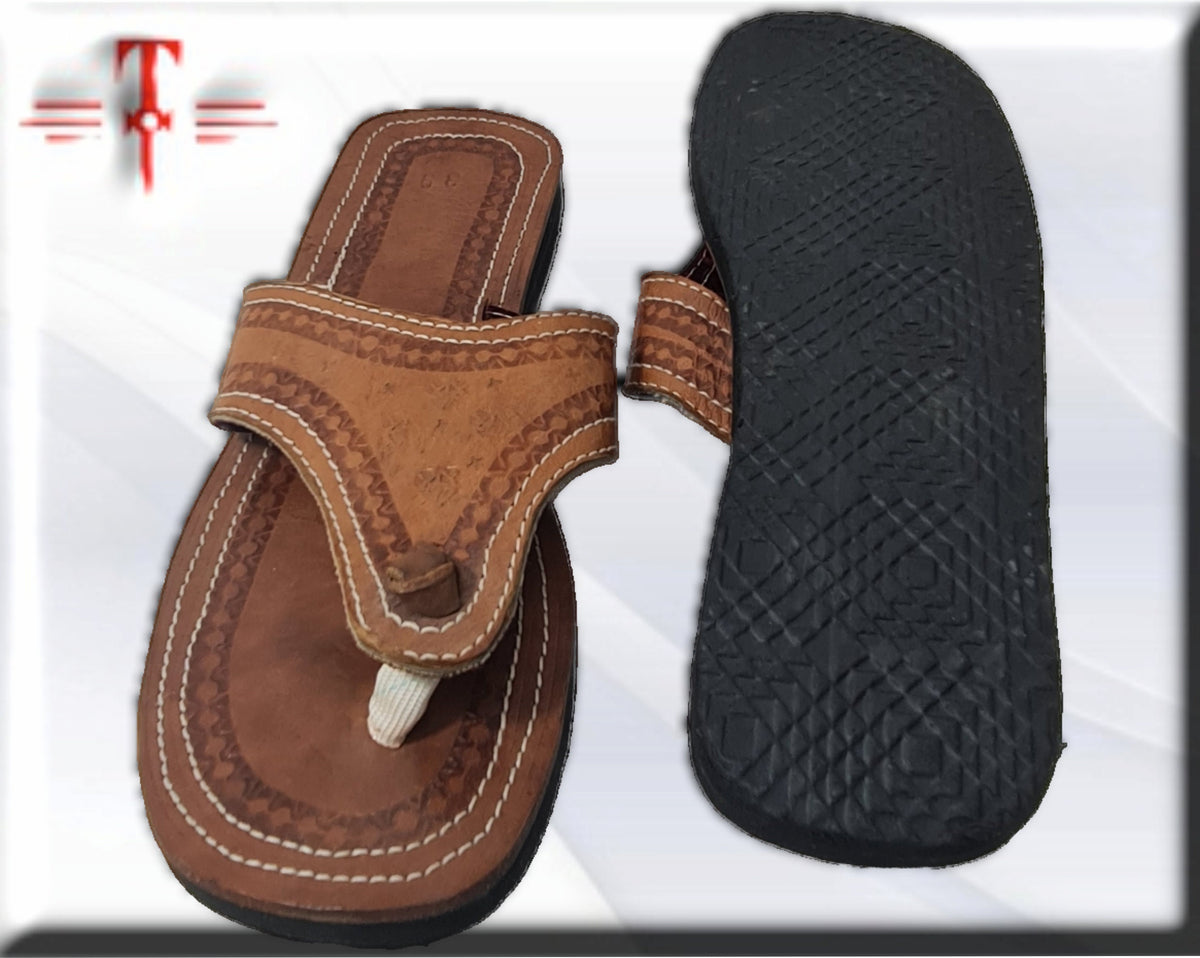 Afrikanische Ledersandalen, handgefertigtes Produkt.