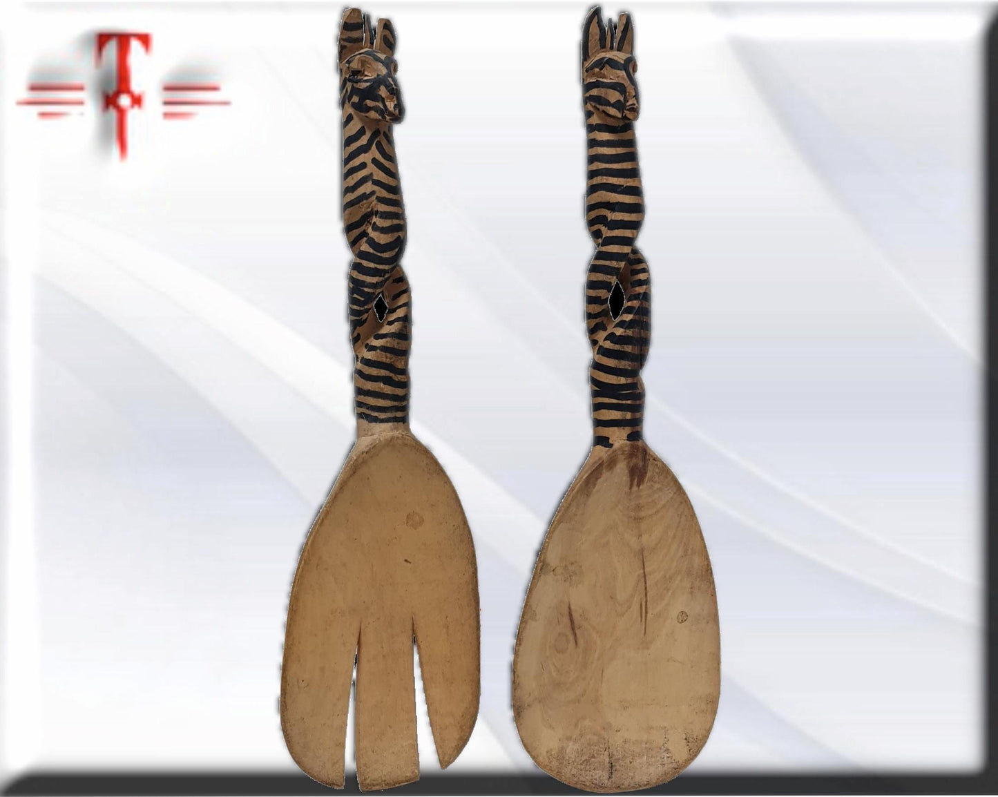 Salatschüssel aus Holz mit Tieren, afrikanische Kunst, Kunstgalerie, Antiquitäten, afrikanisches Kunsthandwerk