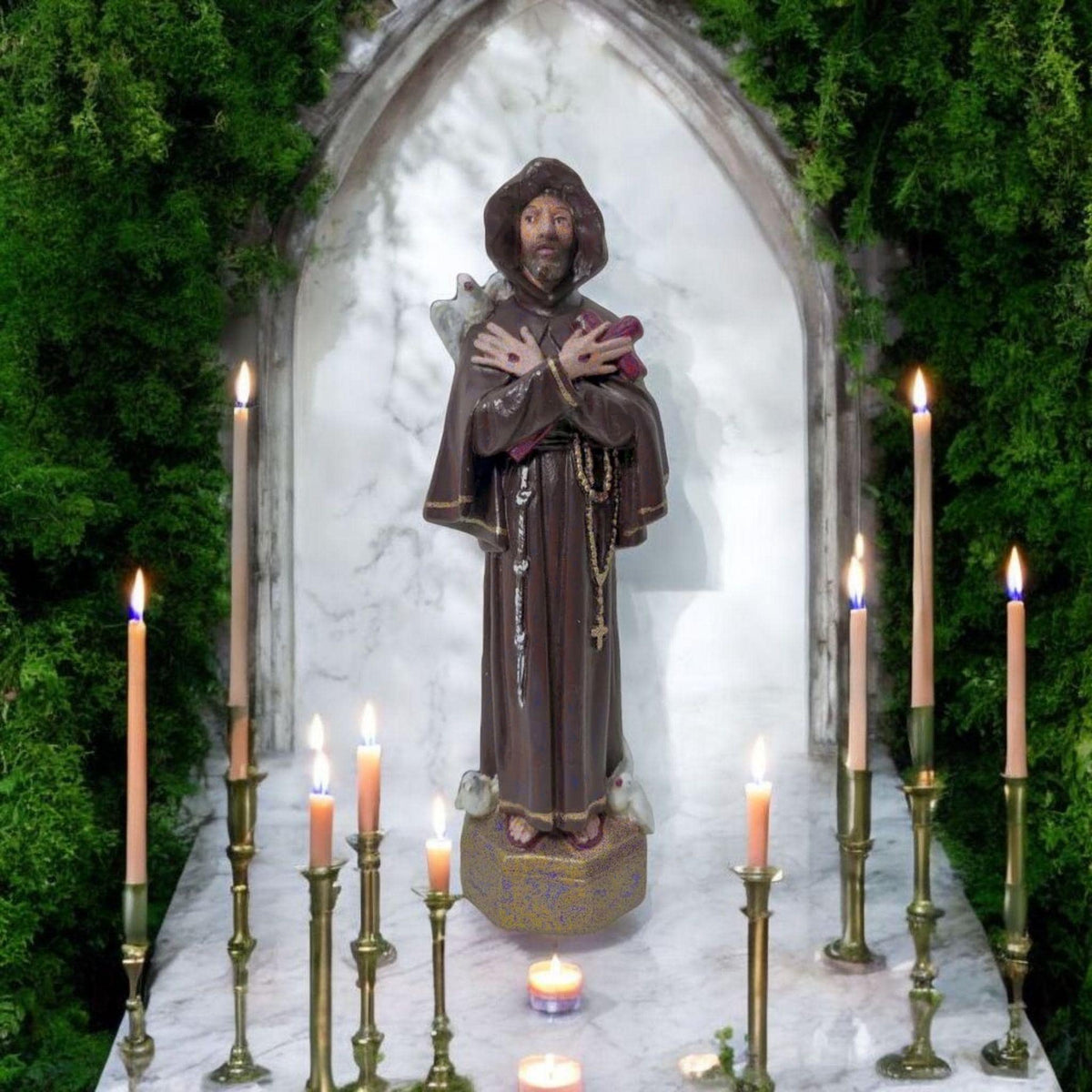 Heiliger Franz von Assisi Gips, Katholische Heilige und Jungfrauen, Religiöse Produkte