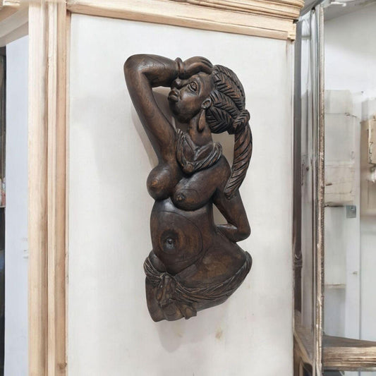 Deko-Kunst Afrikanische Frau, afrikanische Kunst, Vintage, handgefertigt