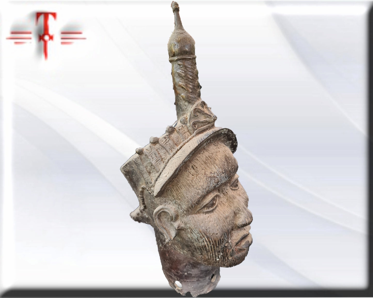 Ifá-Büste, Afrikanische Kunst, Yoruba, Bronzeskulptur 6 Kilogramm