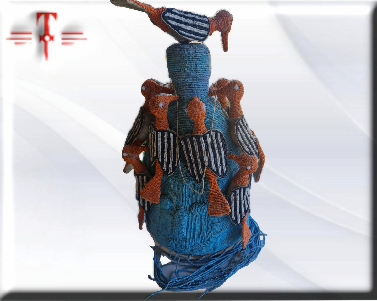 Helm von König Ogboni, Yoruba-Kunstgalerie, Antike, afrikanisches Kunsthandwerk