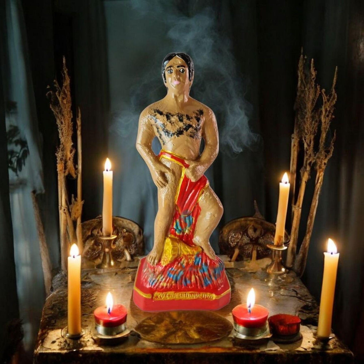 Gipsfigur exu chama dinheiro, Candomble, kimbisa, Umbanda