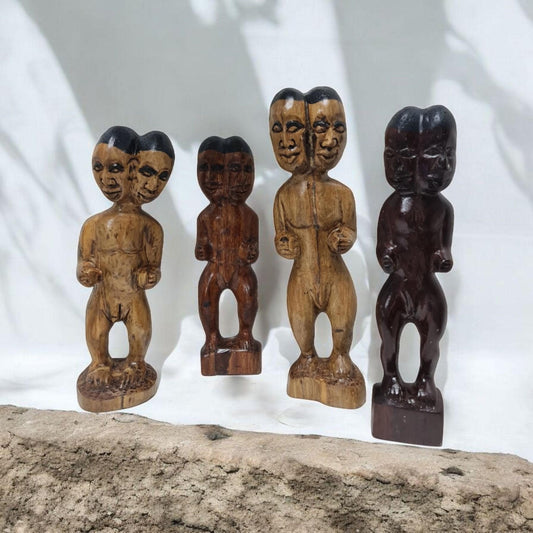 Aboran-Achikuelu-Puppe aus Holz – Santeria, Yoruba, Lucumí