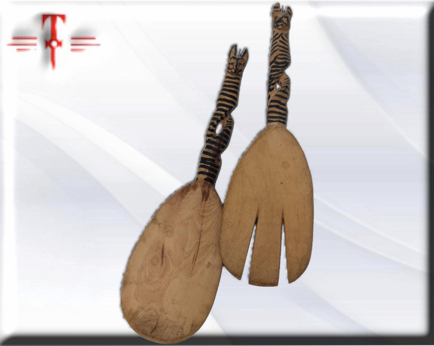 Salatschüssel aus Holz mit Tieren, afrikanische Kunst, Kunstgalerie, Antiquitäten, afrikanisches Kunsthandwerk