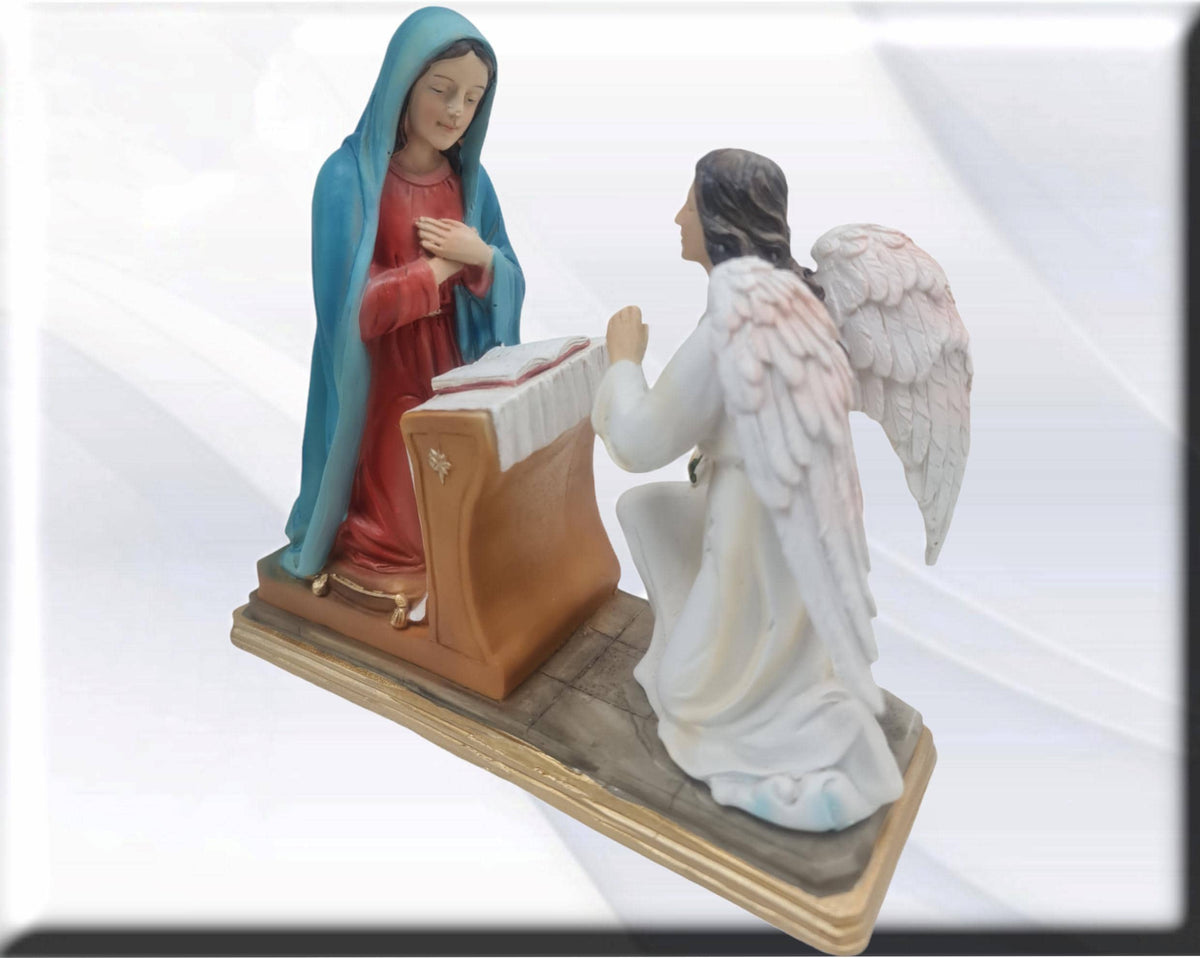 Anunciación de la Virgen, estatua católica, figura religiosa de resina de la más alta calidad
