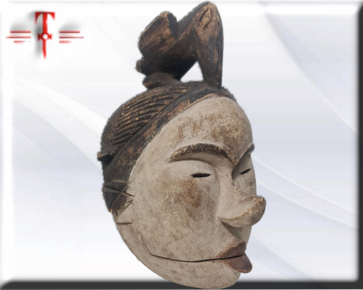 Antike afrikanische Punu-Maske, afrikanische Kunst
