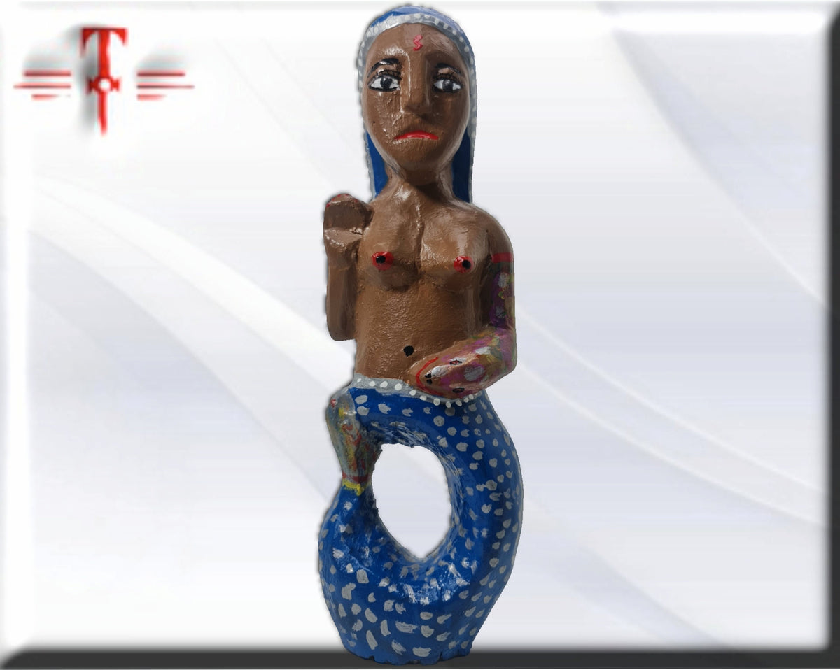 Mami Wata Holzskulptur, ursprünglich aus Afrika (Benin) Yemaya