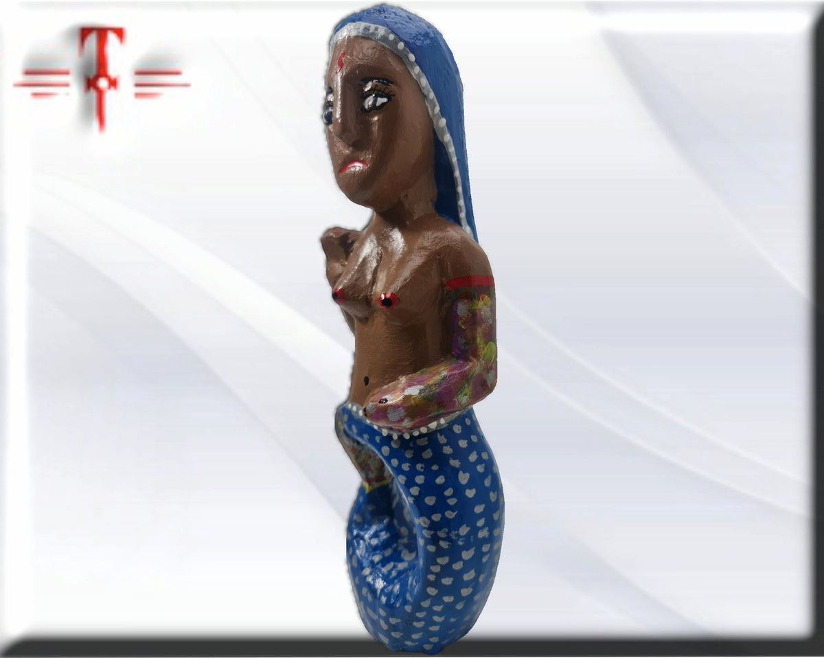 Mami Wata Holzskulptur, ursprünglich aus Afrika (Benin) Yemaya
