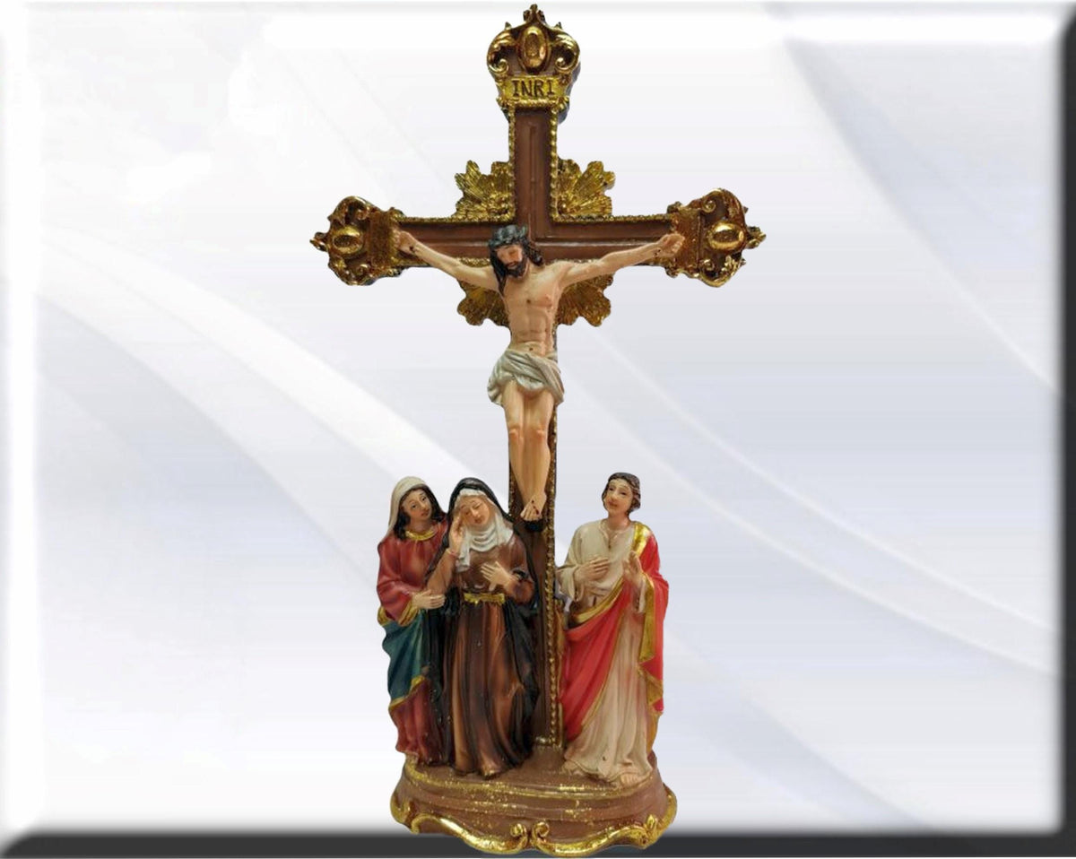 Cruz de Jesus con las 3 Marias  . Catholic Saints and Virgins, Religious products,