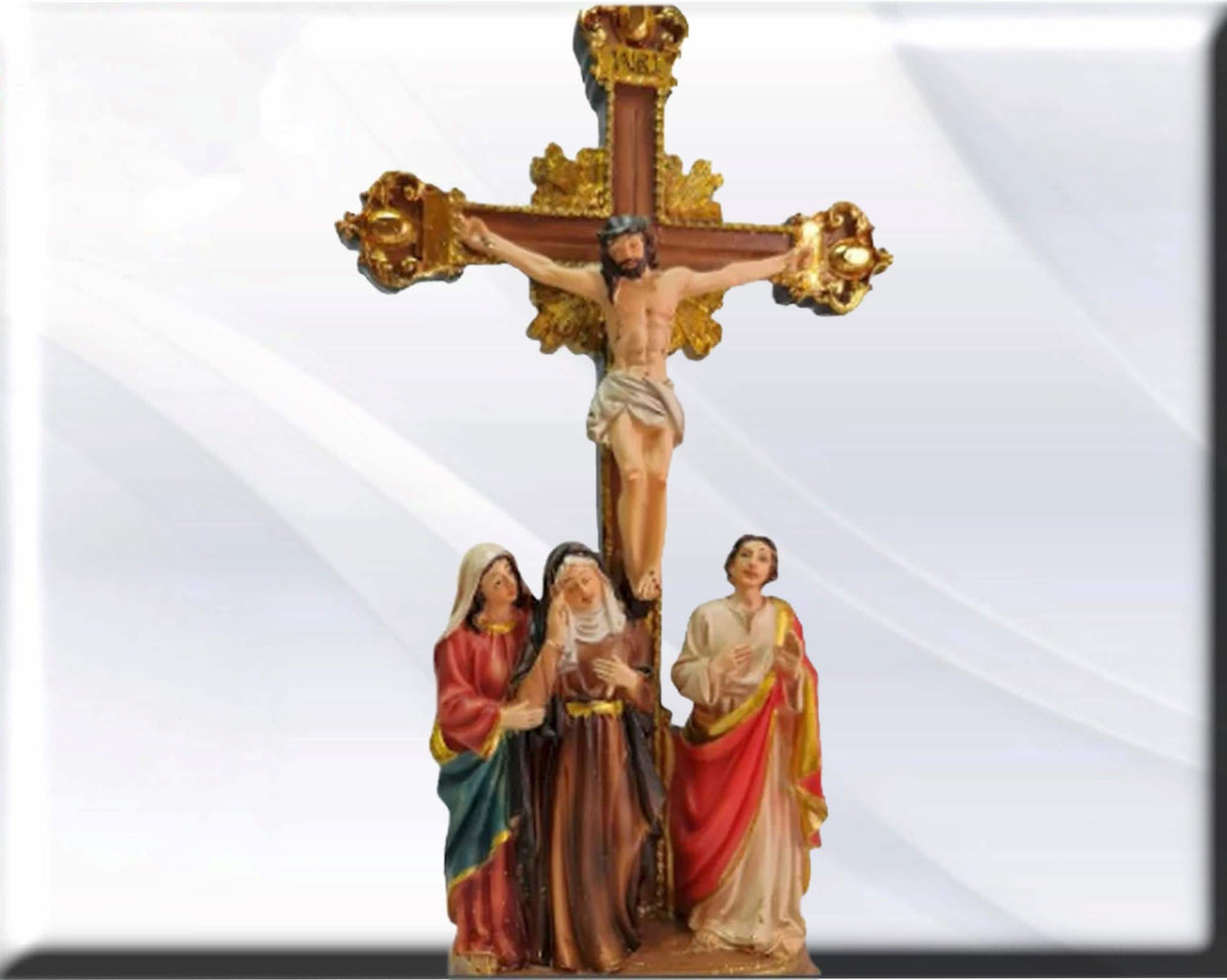 Cruz de Jesus con las 3 Marias  . Catholic Saints and Virgins, Religious products,