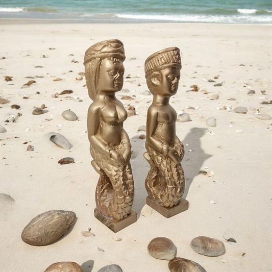 Statuen von Mami Wata, Göttin des Meeres, Mann und Frau, Afrika