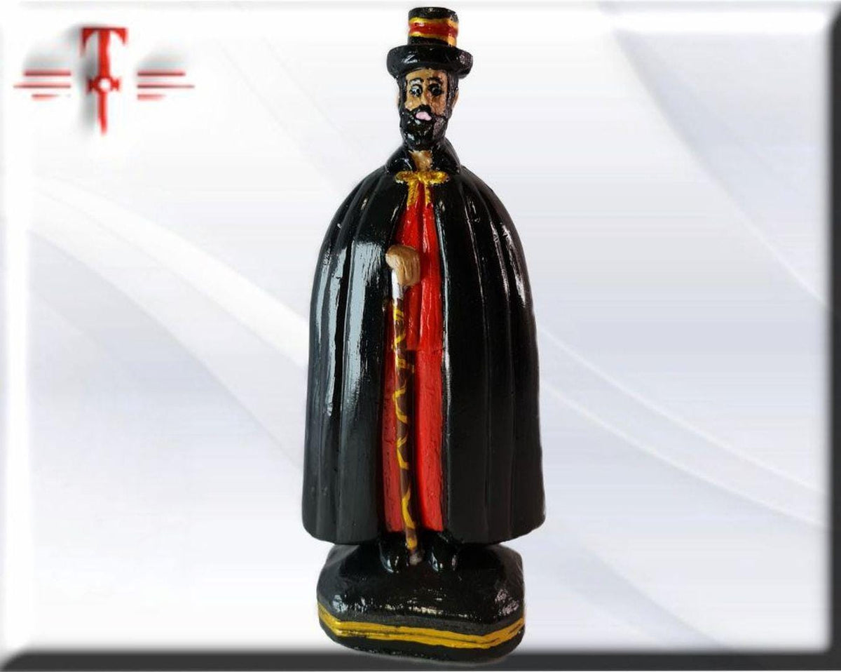 Figura Yeso Exú Capa preta Encruzilhada  , Candomble , kimbisa, Umbanda