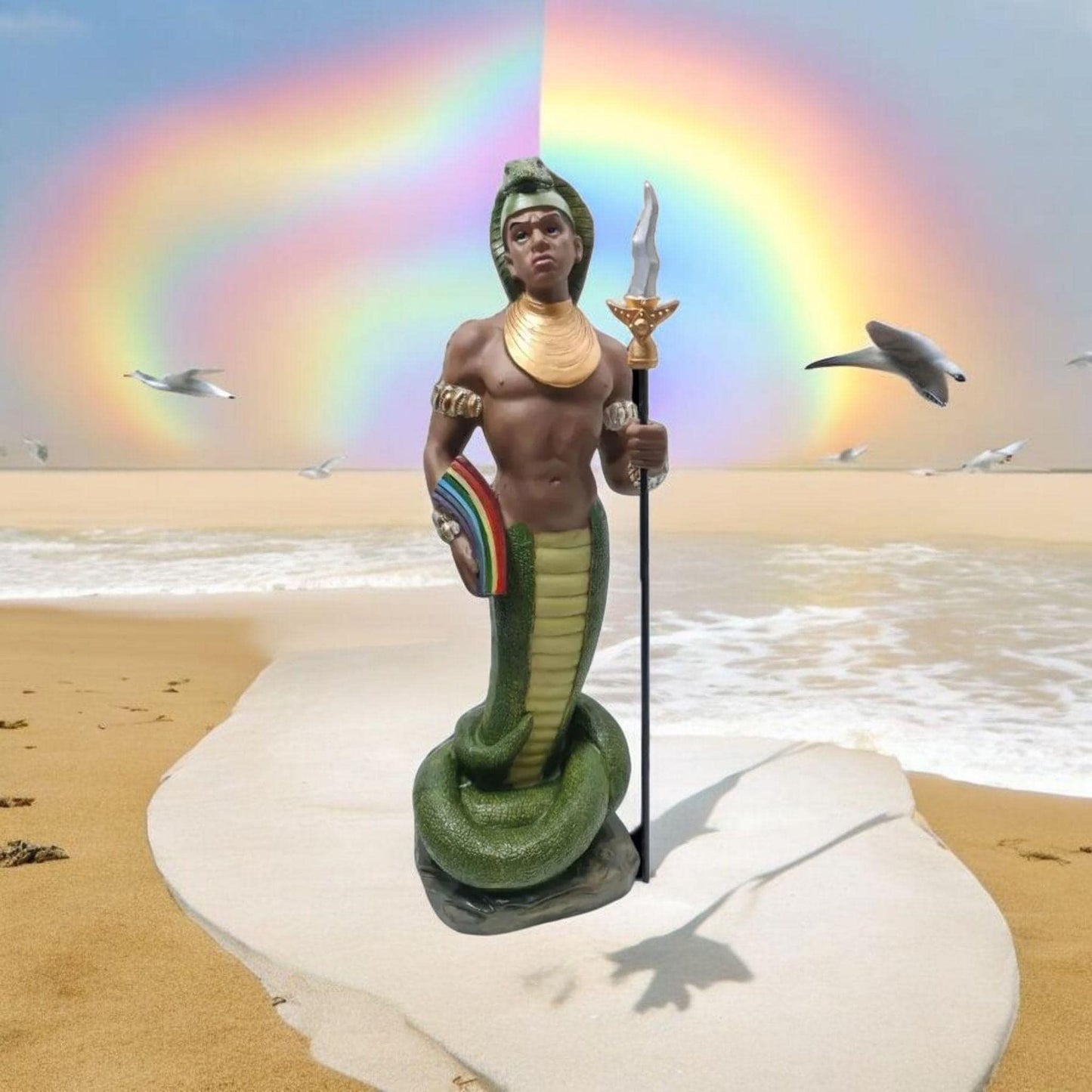 Statue von Oshumaré, Santeria, Candomble, Kimbisa, Umbanda