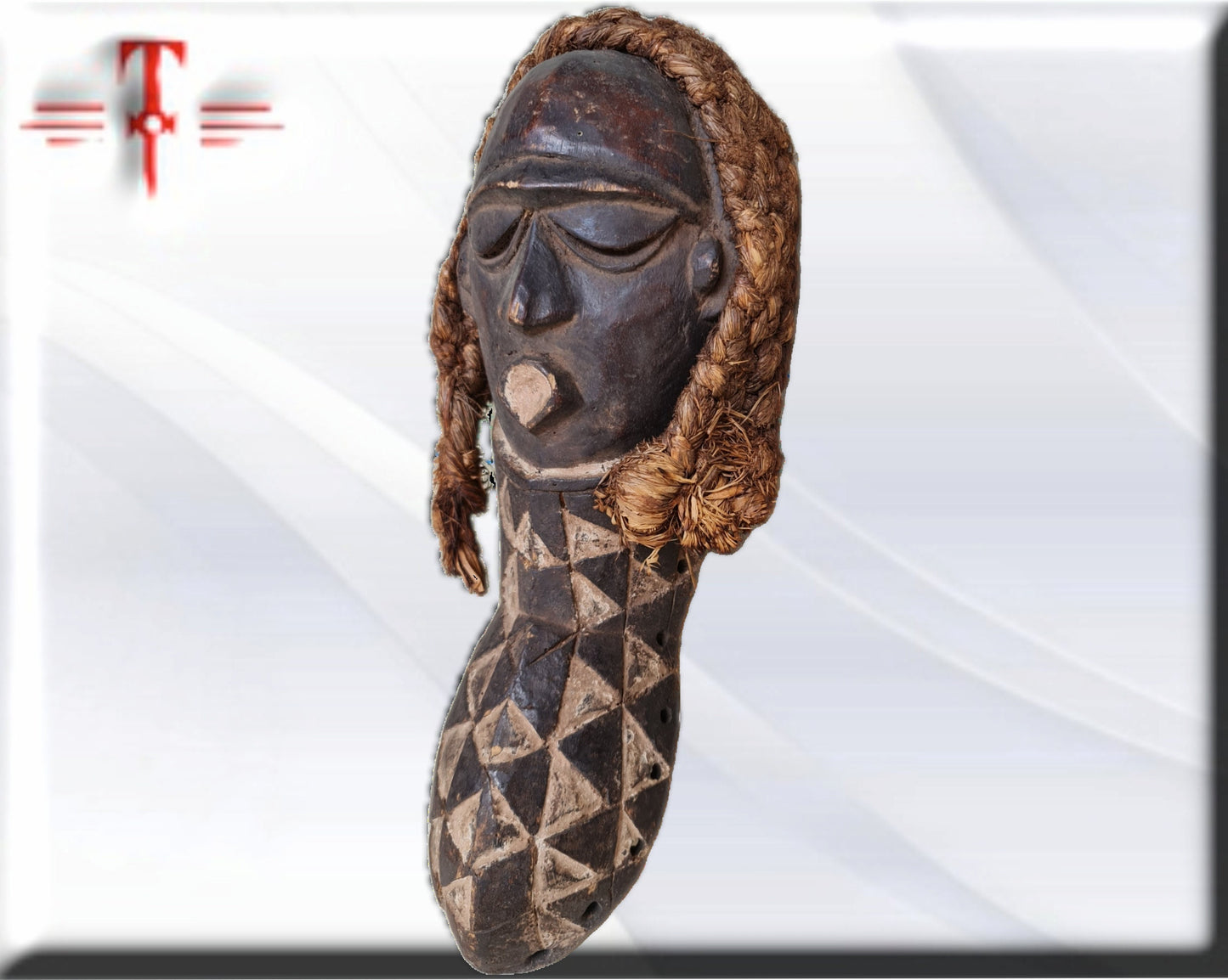 Igbo-Maske, Nigeria, Afrikanisches Kunsthandwerk, Afrikanische Kunstgalerie, Antiquitäten