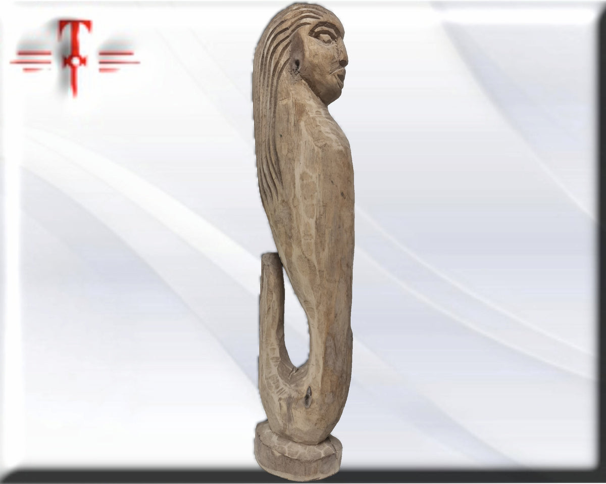 Escultura madera Mami Wata   , original de Africa ( Benín ) Yemaya