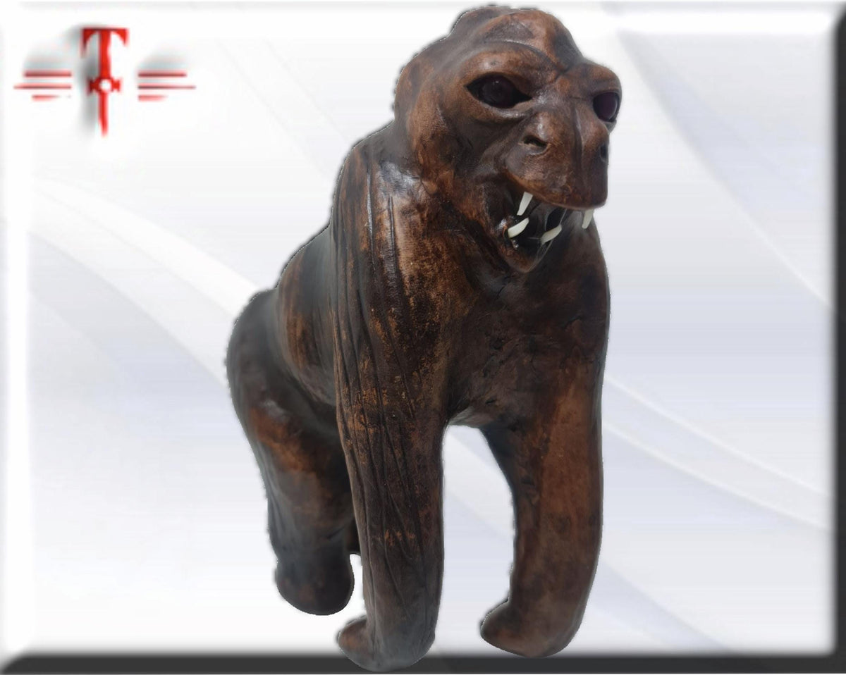 Ledergorilla, Tier-Wohndekor - Handgefertigtes Produkt