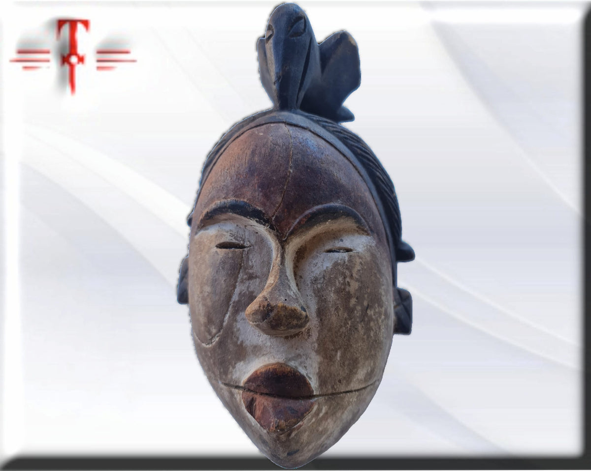 Alte Punu-Gabun-Maske afrikanische Kunst