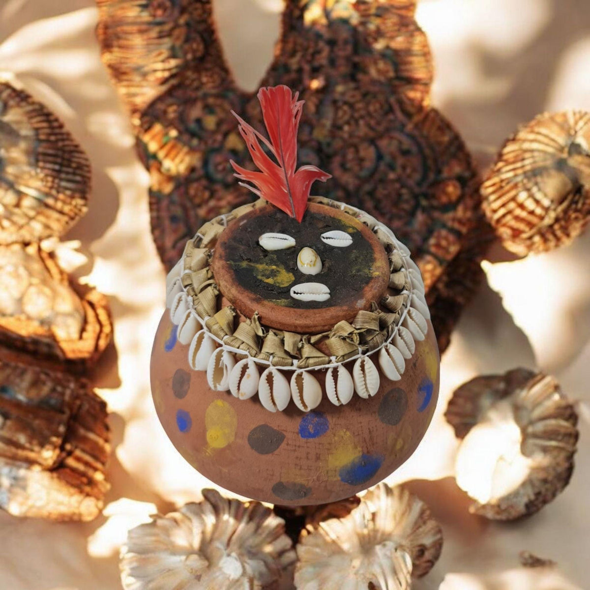 Aƒe takpɔnu-Schutz für Zuhause und Familie, afrikanisches Amulett, Geheimnisse von Vodun