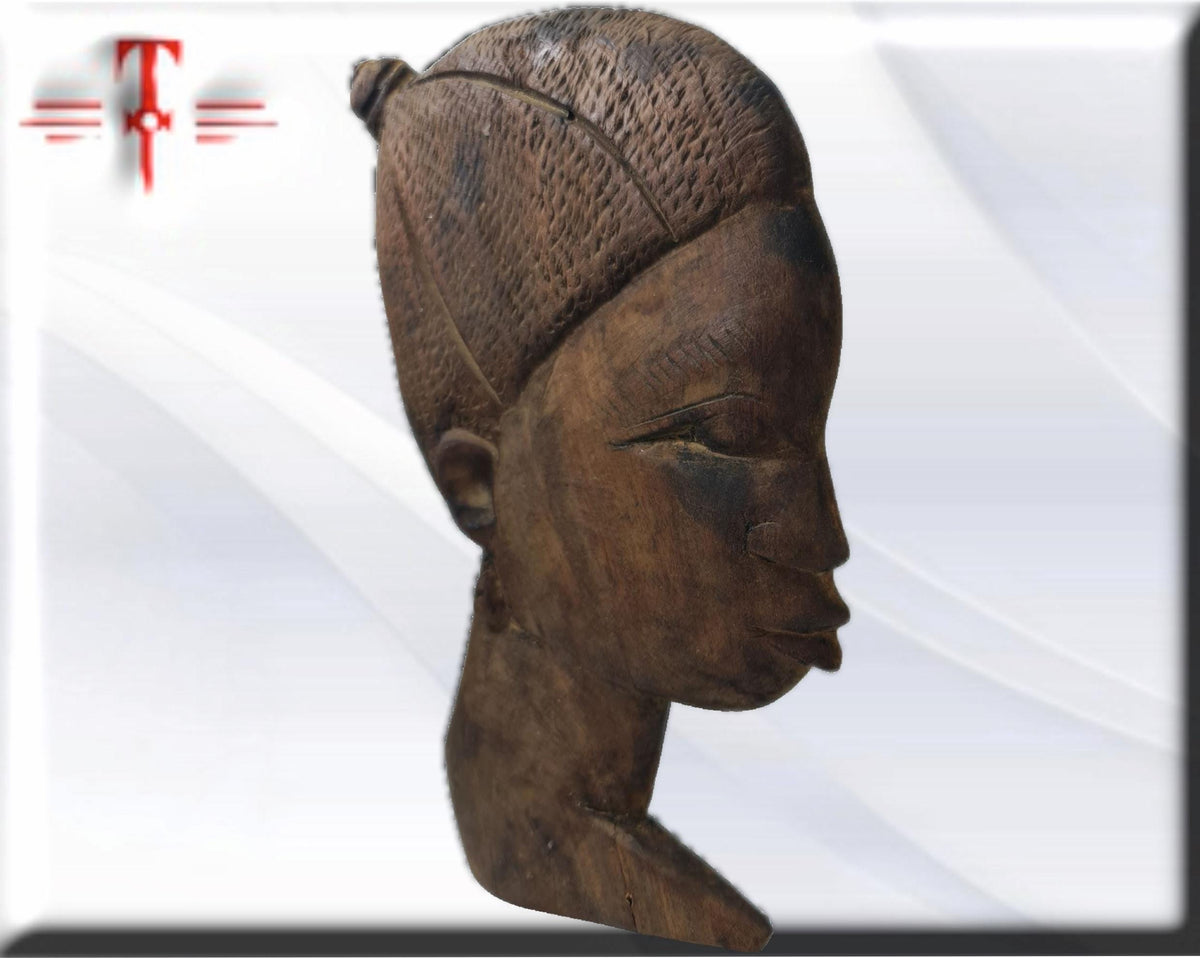 Antigua máscara Mujer , arte africano , galería de arte