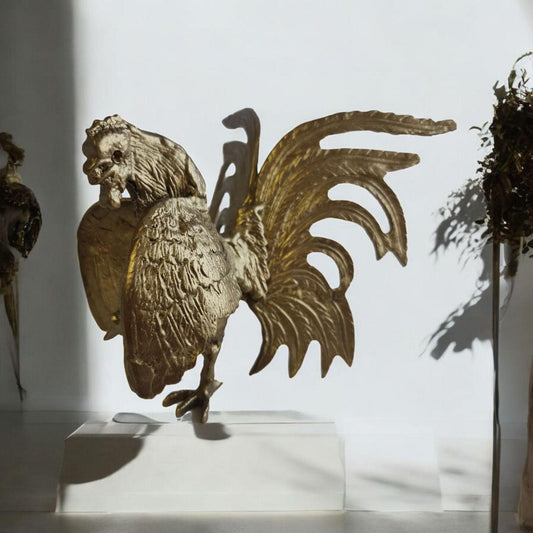 Gallo de pelea en Bronce  de Benín (Africa del Oeste)