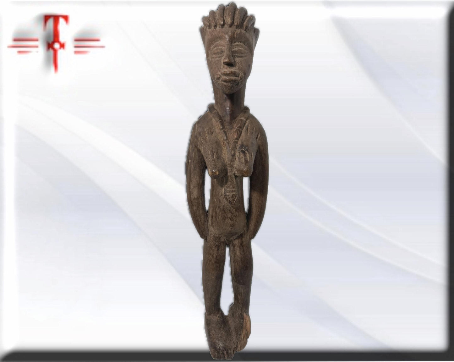 Estatua Africana de madera  , arte Africano , Galería de arte , hecho a mano