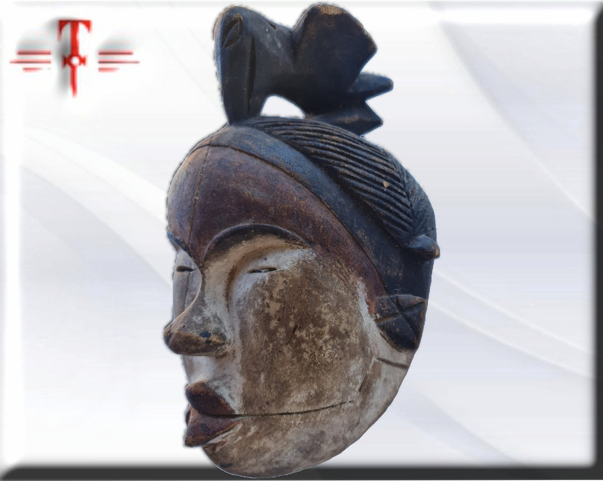 Alte Punu-Gabun-Maske afrikanische Kunst