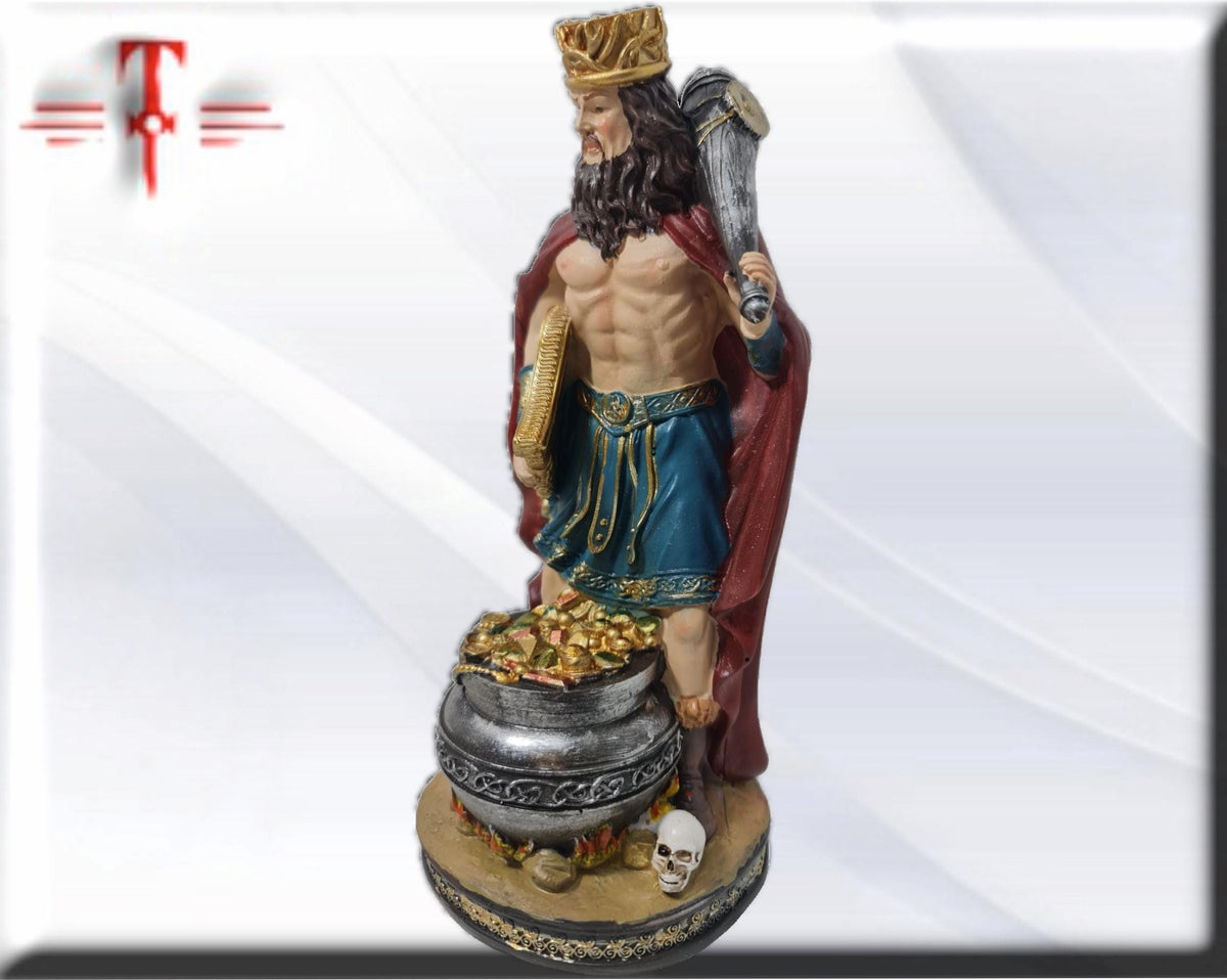 Statue des Gottes Dagda, mythologische Götter, esoterische und religiöse Gegenstände, handbemalt
